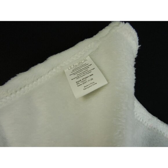 Lila and Jack Pink White Zebra Lovey Baby Security Blanket - Picture 9 of 9